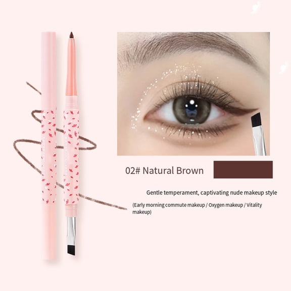 ONLYEOR Smudge Proof Eyeliner, Waterproof Retractable Eye liner with Brush, Fade-Proof Eye Liner Water Line Pencil, Creamy Texture, Long lasting & Smooth 3ml (B)
