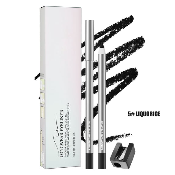 ONLYEOR Tube Eyeliner Gel Pen E 2g with Pencil Sharpener, Waterproof & Sweat-Proof Non-Smudging, Creamy Smooth Texture, For Daily Makeup