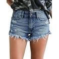 thumbnail image 1 of ONLYSHE Cute Summer Casual Comfort Stretchy Mid Waisted Jean Shorts for Women, 1 of 6