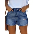 thumbnail image 1 of ONLYSHE Casual Shorts for Women Denim High Waist Shorts with Pockets Blue Large, 1 of 5