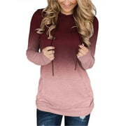 ONLYSHE Comfy Hoodies for Womens Crew Ncek Sweatshirt Long Sleeve Drawstring Tunic Shirts Casual Pullovers Top