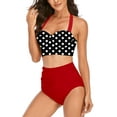 thumbnail image 1 of ONLYSHE Two Piece Swimsuits for Women Halter Bathing Suits Bikini Sets Push Up Bro High Waist Slimming Swimwear, 1 of 6