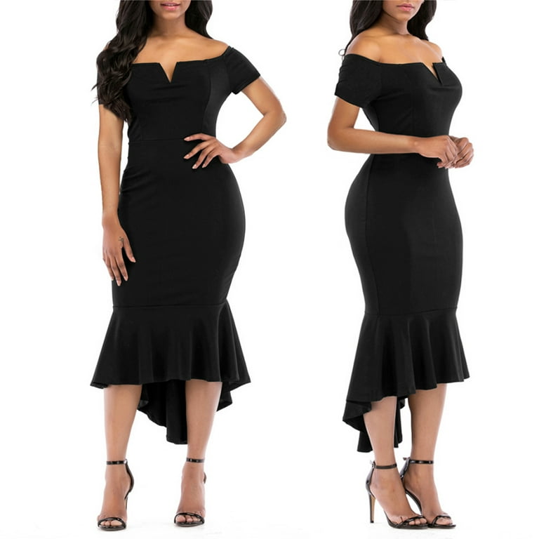 One shoulder belted fishtail evening dress 2025