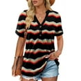 thumbnail image 1 of ONLYSHE Women Summer Basic Floral Shirts Short Sleeve Cute Tunic Tops Ladies Buttons Blouses, 1 of 5