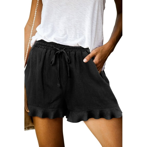 ONLYSHE Women's Comfy Drawstring Elastic Waist Shorts Summer Casual Loose Mid Rise Sports Short Pants with Pockets