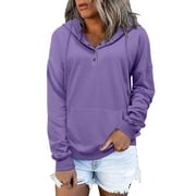 ONLYSHE Womens Hoodie Sweatshirts Casual Tunic Tops Pullover Hoodie Long Sleeve Hoody with Pockets
