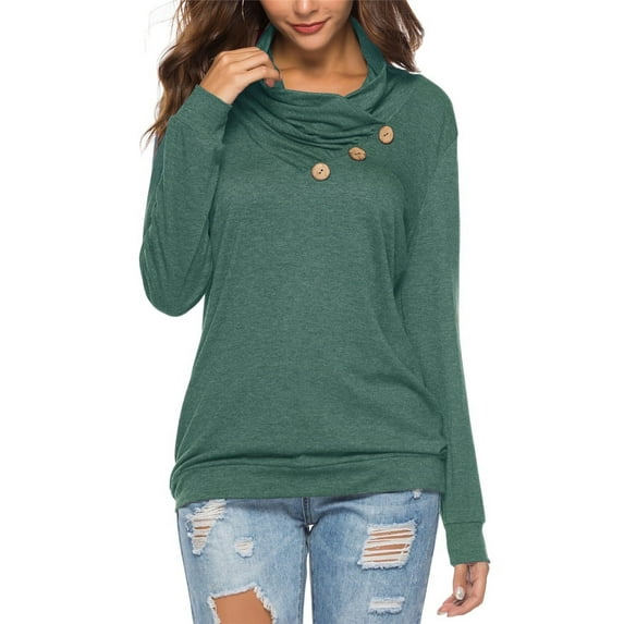 ONLYSHE Womens Long Sleeve Tops Crewneck Sweatshirts Casual Basic Warm Tunic Tops Pullover T Shirts