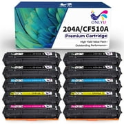 ONLYU 204A CF510A Toner Cartridge Replacement for HP Color Pro M154a, M154nw, MFP M180n, MFP M181fw, MFP M181fdw, MFP M180nw Printer 10 Pack