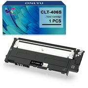 ONLYU 406S C460W Compatible Toner Cartridge Replacement for Samsung CLT-406S CLT-K406S CLT-C406S CLT-M406S CLT-Y406S for Samsung Xpress C460FW C460W C410W CLX-3305 1 Black, 1 Pack
