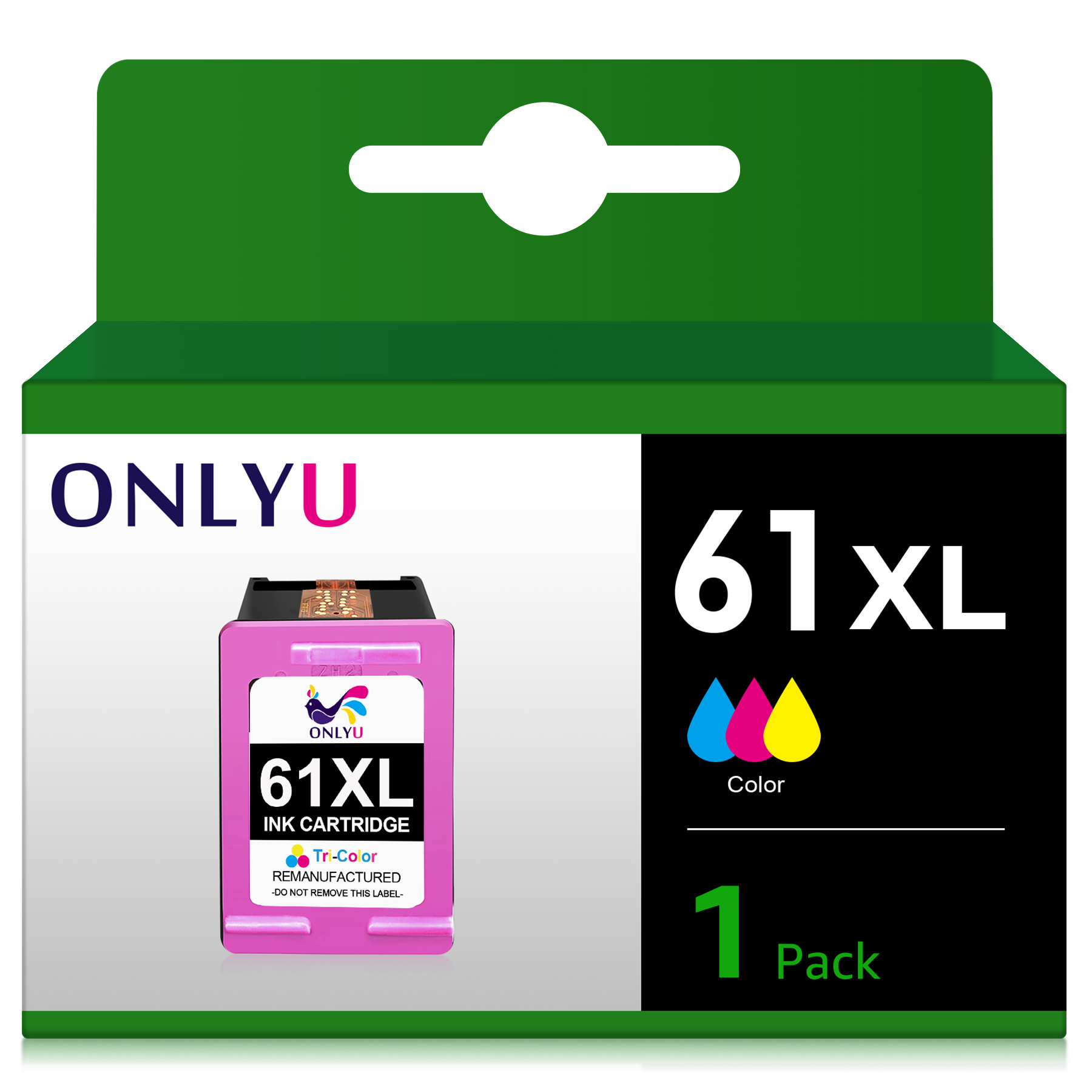 ONLYU 61XL Color Ink Cartridges 61 Color Ink Replacement for HP 61XL 61