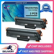 ONLYU 78A Toner Cartridges High Yield Replacement for HP 78A CE278A Toner Cartridge | Works with HP Laserjet Pro P1566, P1606 Series, HP Laserjet Pro MFP M1536 Series | CE278A 2 Black