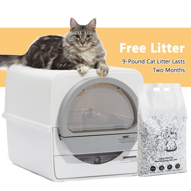 Picture of ONLYWARE XL Self-Cleaning Cat Litter Box, Odor Control, Waste Bin ...