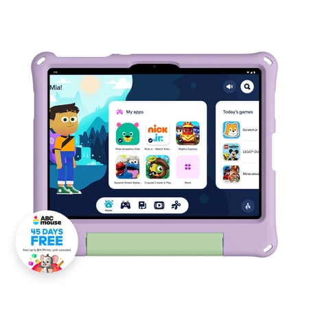 onn 11" Kids Tablet, 64 GB, Android 16, Purple (2026 Model)