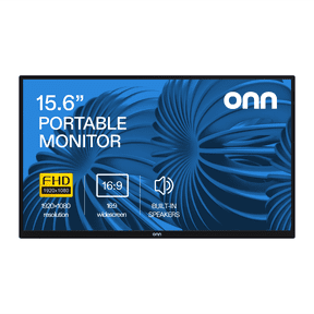 onn 15.6" (1920 x 1080) LCD Portable Office Monitor with Cable, Black