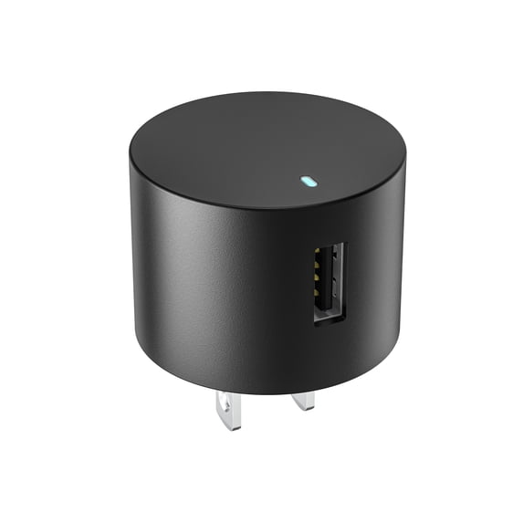 onn 12W Single USB-A Port Wall Charger, Foldable Plug, Black - Compatible with iPhone, Samsung Galaxy, Note, Pixel Devices iPad Pro, & More