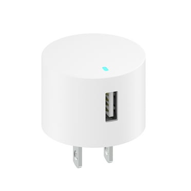 onn. 2.4A 12W USB Wall Charger, White