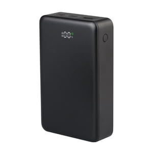 onn Batería Portátil 20,000 mAh con Carga Rápida (20W), Doble Puerto USB-C, Puerto USB, Pantalla LED Digital, Negro - Compatible con iPhone, iPad, AirPods, Samsung Galaxy, Note, Pixel y Más