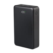 onn 20,000 mAh Portable Power Bank with Fast Charging Output 20W, Dual USB-C ports, USB port, LED Digital Display, Black - Compatible with iPhone, iPad, AirPods, Samsung Galaxy, Note, Pixel & More