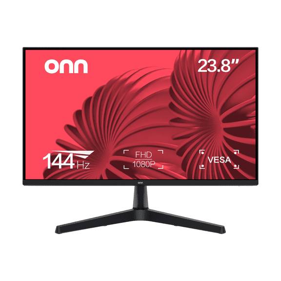 onn 24" FHD (1920 x 1080p) 144Hz 1ms AMD FreeSync Gaming Monitor with Cables, Black