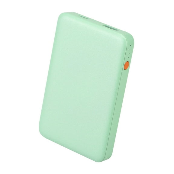 onn 5000mAh Portable Power Bank with USB-C and USB-A Ports, Compact Size, LED Indicator Lights, Mint - Compatible with iPhone, iPad, AirPods, Samsung Galaxy, Note, Pixel and More