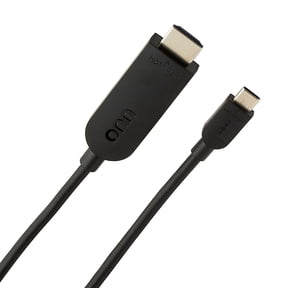 onn. USB-C to HDMI Cable (6 Feet / 1.8m), 4K Video & Audio Output for Laptop, Tablet, Phone to TV, Monitor, Projector