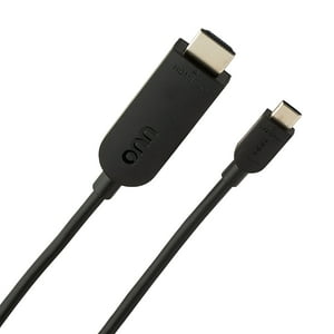 Cable onn USB-C a HDMI (6 pies / 1.8m), salida de video y audio 4K para laptop, tablet, teléfono a TV, monitor, proyector