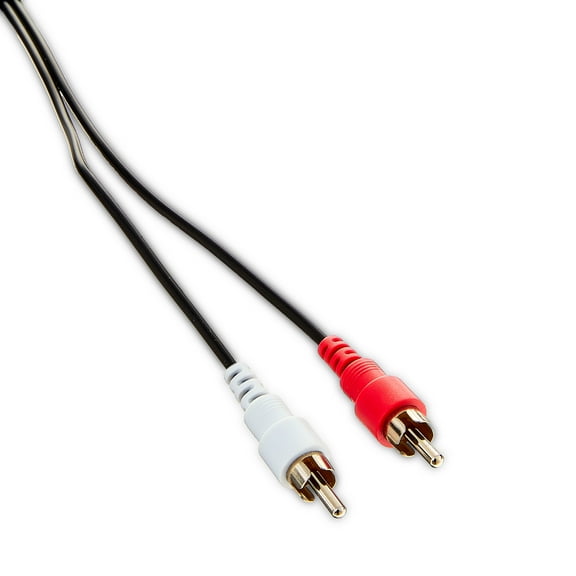 onn. 6' Stereo Cable, Black