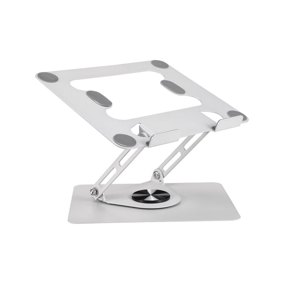 onn Adjustable Metal Laptop Stand with 360-Degree Rotating Base and Non-Slip Pads for 13" to 16" Laptops