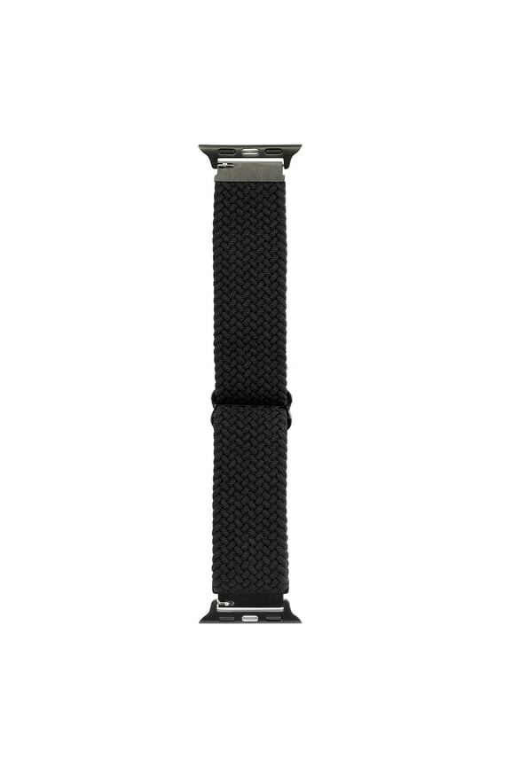 Universal Woven Knit Watch Band, Compatible with Apple, Samsung Galaxy & Garmin Black (Unisex)