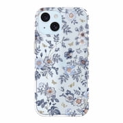 onn Blue Toile Phone Case for iPhone 17e / iPhone 16e / iPhone 15 / iPhone 14 / iPhone 13