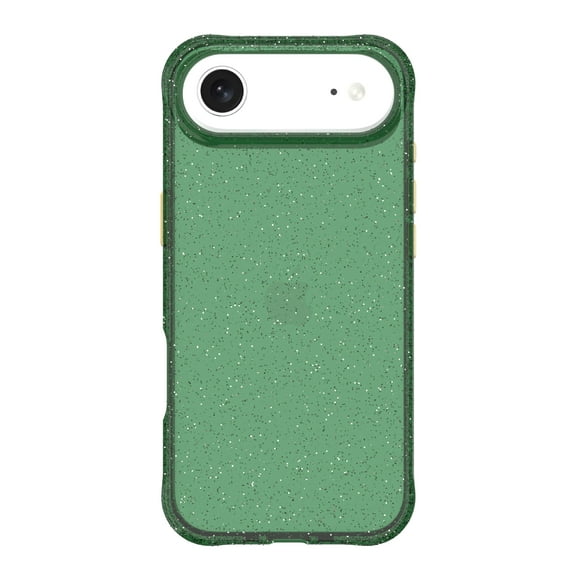 onn Sparkle Phone Case for iPhone Air - Green with Gold Glitter