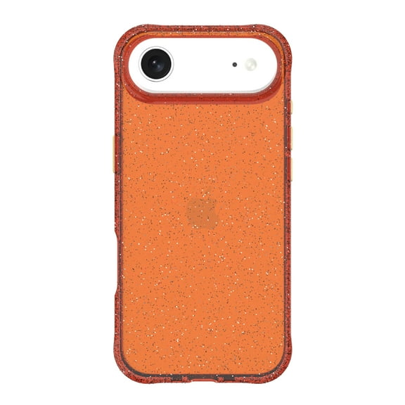 onn Sparkle Phone Case for iPhone Air - Orange with Gold Glitter