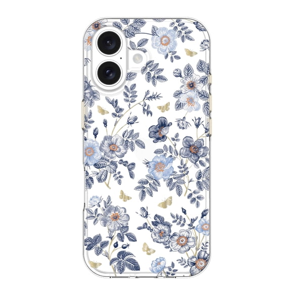 onn Blue Toile Phone Case for iPhone 17