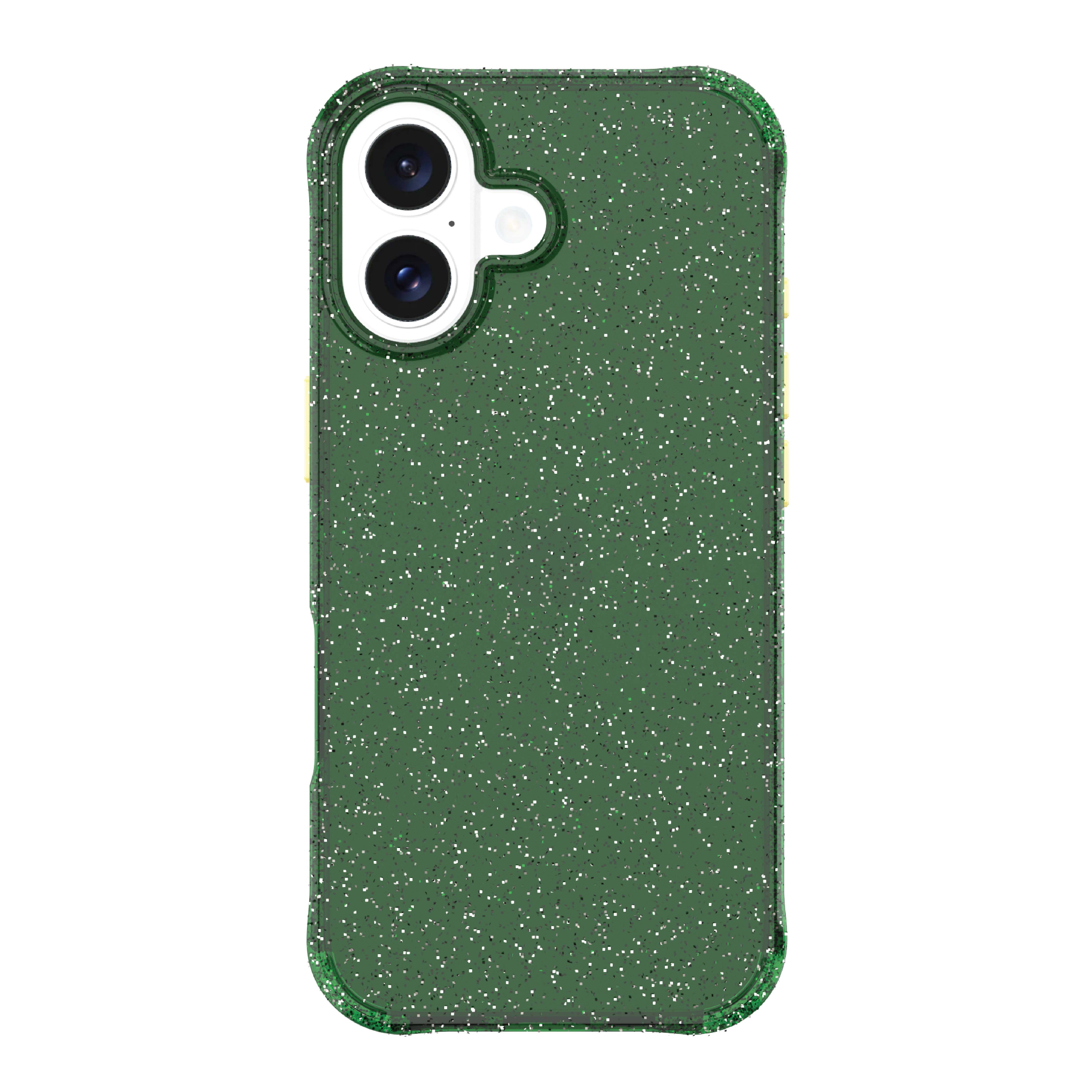 onn Phone Case for iPhone 17 - Green with Gold Glitter