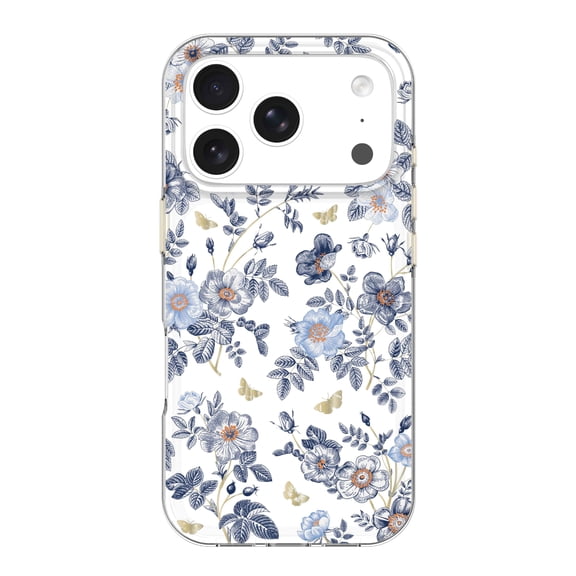 onn Blue Toile Phone Case for iPhone 17 Pro