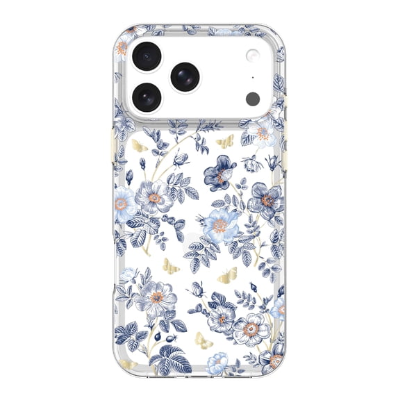onn Blue Toile Phone Case for iPhone 17 Pro Max