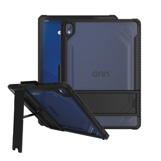 onn Slim Rugged Tablet Case with Kickstand for onn 11" Tablet (2026 Model) - Black/Clear