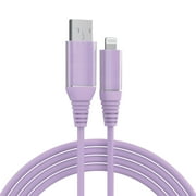 onn 6ft Lightning to USB Charging Cable, MFI Certified, Purple - Compatible with iPhone 14/13/12/11/X/XR/XS/8/7/6/5, iPad, Airpods and more