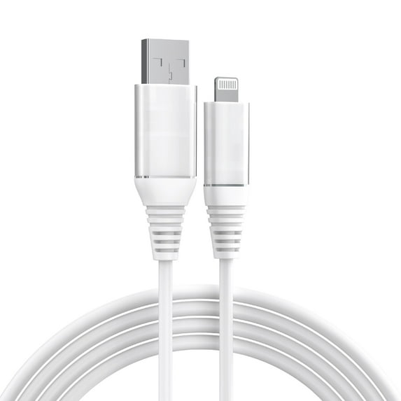 onn 6ft Lightning to USB Charging Cable, MFI Certified, White - Compatible with iPhone 14/13/12/11/X/XR/XS/8/7/6/5, iPad, Airpods and more