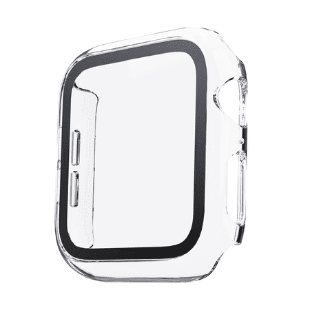 onn Clear Bumper with Screen Protector for Apple Watch 44mm