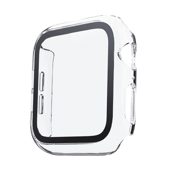 onn Clear Bumper with Screen Protector for Apple Watch 44mm, Unisex