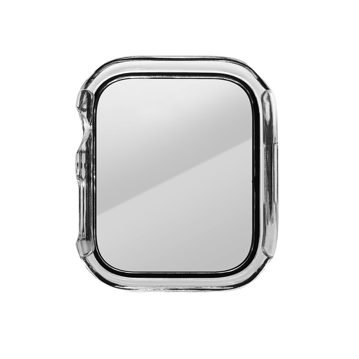 onn Clear Bumper Case with Screen Protector for Apple Watch 45mm