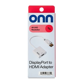 onn DisplayPort to HDMI Converter Adapter with Audio - Supports 4K & 1080p for Laptop/PC to Monitor, Projector, HDTV6ft Cable