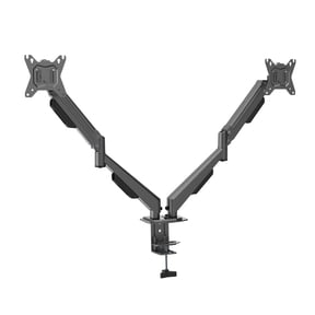 onn Dual Monitor Desk Mount for 13"-32" Monitors, Spring-Assisted Adjustable Arms, VESA Compatible, Holds up to 19.8 lbs