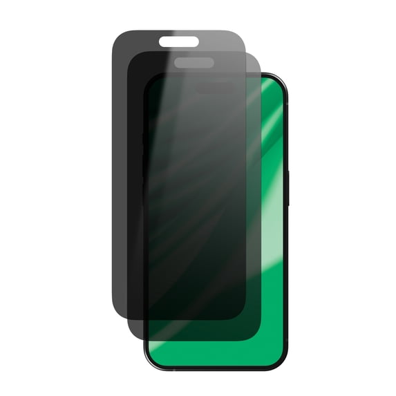 onn iPhone 18 Pro Max 2-Pack Privacy Glass Screen Protector with Camera Glass and Easy Installation Frame