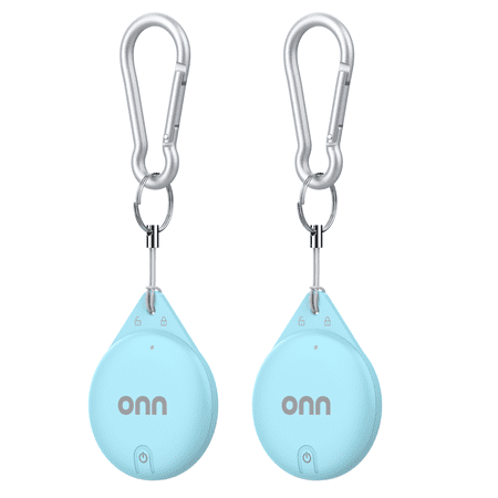 onn Wireless Item Locator 2-Pack, MFi Certified, Blue