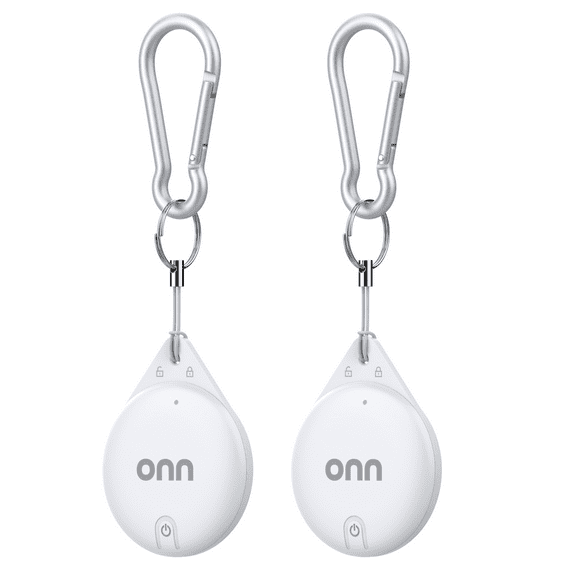 onn Wireless Item Locator 2-Pack, MFi Certified, White