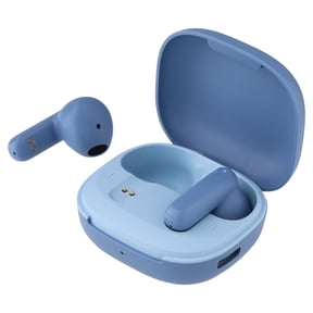 onn Mini Sticks Blue Wireless Bluetooth Earbuds with Environmental Noise Canceling