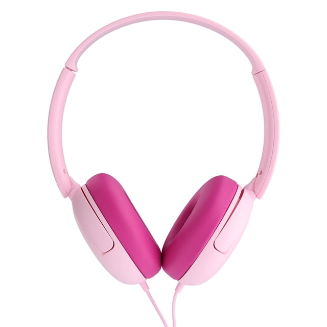 onn On-Ear Headphones with 3.5 mm Connector, Pink