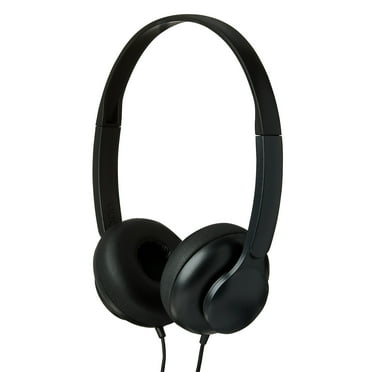 onn On-Ear Headphones, Black